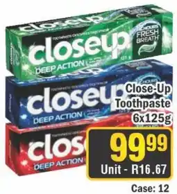 J&E Cash and Carry Close-Up Toothpaste offer