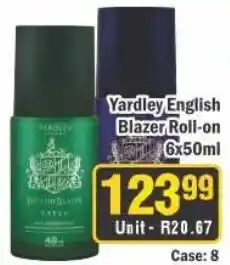 J&E Cash and Carry Yardley English Blazer Roll-on offer