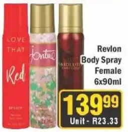 J&E Cash and Carry Revlon Body Spray Female offer