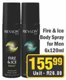 J&E Cash and Carry Revlon Fire & Ice Body Spray for Men offer