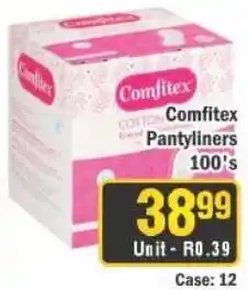 J&E Cash and Carry Comfitex Cotton Pantyliners offer