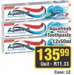 J&E Cash and Carry Aquafresh Toothpaste offer