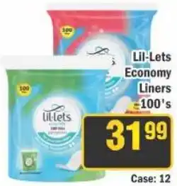 J&E Cash and Carry Lil-Lets Economy Liners offer