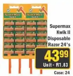 J&E Cash and Carry Supermax Kwik II Disposable Razor 24's offer