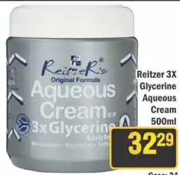 J&E Cash and Carry Reitzer's Aqueous Cream 3x Glycerine offer