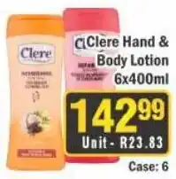 J&E Cash and Carry Clere Hand & Body Lotion offer
