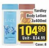 J&E Cash and Carry Yardley Body Lotion offer