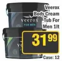 J&E Cash and Carry Veerox Body Cream Tub For Men offer