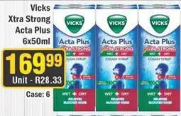 J&E Cash and Carry Vicks Acta Plus Xtra Strong Cough Syrup offer