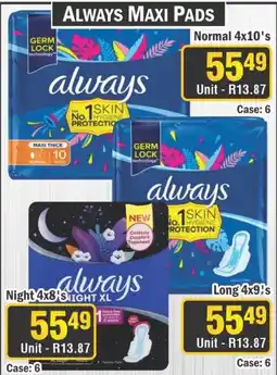 J&E Cash and Carry ALWAYS Maxi Pads offer