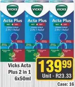J&E Cash and Carry Vicks Acta Plus 2 in 1 offer
