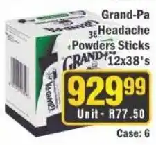 J&E Cash and Carry Grand-Pa Headache Powders Sticks offer