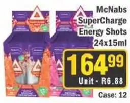 J&E Cash and Carry McNabs SuperCharge Energy Shots offer