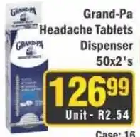 J&E Cash and Carry Grand-Pa Headache Tablets Dispenser offer