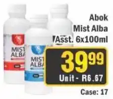J&E Cash and Carry Abok Mist Alba offer