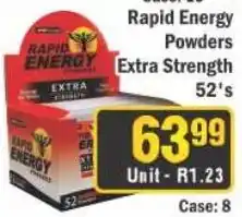 J&E Cash and Carry Rapid Energy Powders Extra Strength offer
