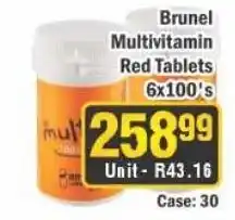 J&E Cash and Carry Brunel Multivitamin Red Tablets offer