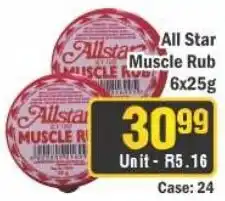 J&E Cash and Carry All Star Muscle Rub offer