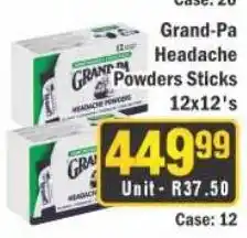 J&E Cash and Carry Grand-Pa Headache Powders Sticks offer