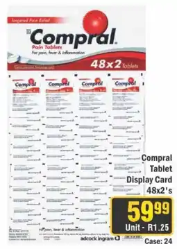 J&E Cash and Carry Compral Pain Tablets offer