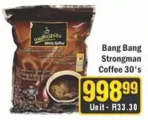 J&E Cash and Carry Bang Bang Strongman Coffee 30's offer