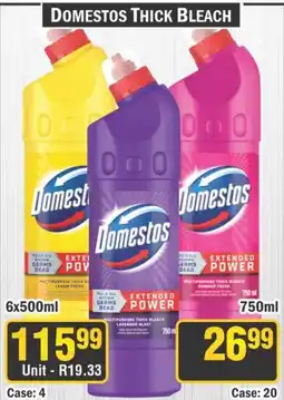 J&E Cash and Carry Domestos Thick Bleach offer