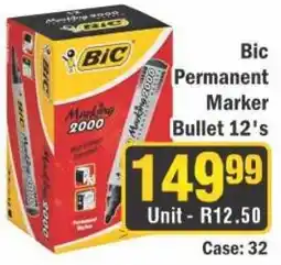 J&E Cash and Carry Bic Permanent Marker Bullet 12's offer