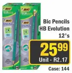 J&E Cash and Carry Bic Pencils HB Evolution 12's offer