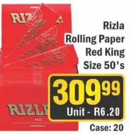 J&E Cash and Carry Rizla Rolling Paper Red King Size 50's offer