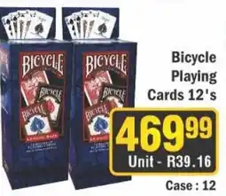 J&E Cash and Carry Bicycle Playing Cards 12's offer