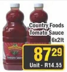 J&E Cash and Carry Country Foods Tomato Sauce offer