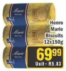 J&E Cash and Carry Henro Marie Biscuits offer