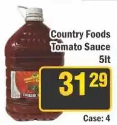J&E Cash and Carry Country Foods Tomato Sauce offer