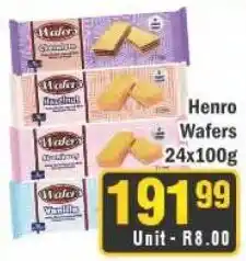 J&E Cash and Carry Henro Wafers offer