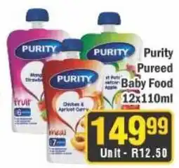 J&E Cash and Carry Purity Pureed Baby Food offer