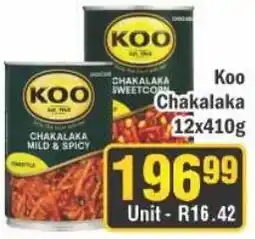 J&E Cash and Carry Koo Chakalaka offer