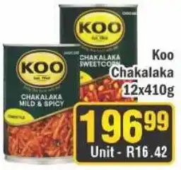 J&E Cash and Carry Koo Chakalaka offer