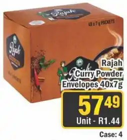 J&E Cash and Carry Rajah Curry Powder Envelopes offer