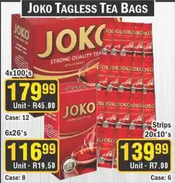 J&E Cash and Carry JOKO Tagless Tea Bags offer