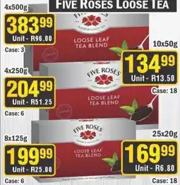 J&E Cash and Carry FIVE ROSES LOOSE TEA offer
