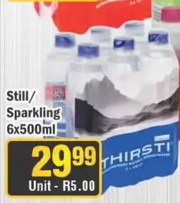 J&E Cash and Carry Thirsti Natural Spring Water offer