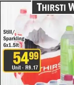 J&E Cash and Carry Thirsti Water offer