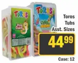 J&E Cash and Carry Toros Tubs Assorted offer