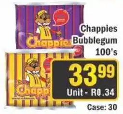J&E Cash and Carry Chappies Bubblegum 100's offer