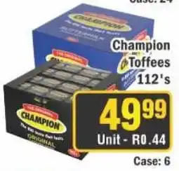 J&E Cash and Carry Champion Toffees offer
