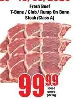 Boxer Fresh beef t-bone / club / rump on bone steak (class a) offer