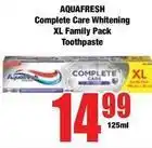 Boxer Aquafresh - complete care whitening xl family pack toothpaste offer