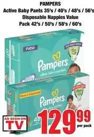 Boxer Pampers - active baby pants / disposable nappies value offer