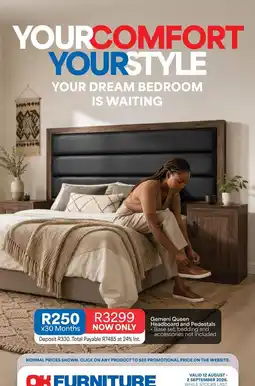 OK Furniture Total - headboard and pedestals offer