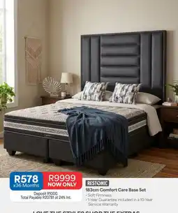 OK Furniture Restonic - 183cm comfort care base set offer